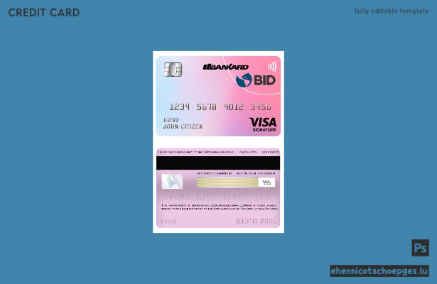 Ecuador Interamerikanische Entwicklungsbank (IDB) Visa Signature Card – Beispielvorschau
